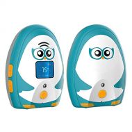 TimeFlys Audio Baby Monitor Mustang OL, Two-Way Talk, Long Range up to 1000 ft, Rechargeable Battery, Temperature Monitoring and Warning, Lullabies, Vibration, LCD Display, Night L