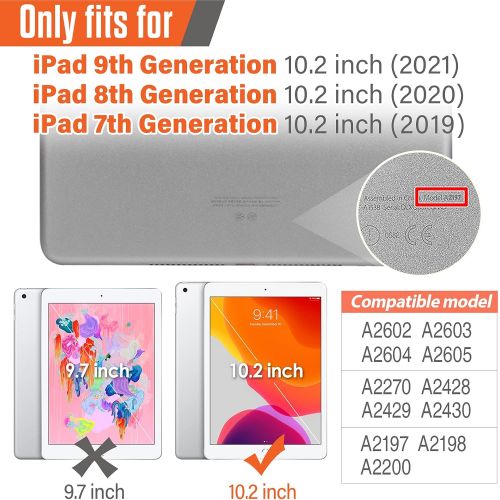  [아마존베스트]Timecity iPad 8th/ 7th Generation Case (iPad 10.2 Case 2020/2019) with Screen Protector Pencil Holder Rotating Kickstand Hand/Shoulder Strap.Durable Tablet Cover for iPad 10.2 inch