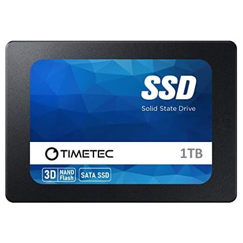  Timetec 1TB SSD 3D NAND SATA III 6Gb/s 2.5 Inch 7mm (0.28) 800TBW Read Speed Up to 550 MB/s SLC Cache Performance Boost Internal Solid State Drive for PC Computer Desktop and Lapto