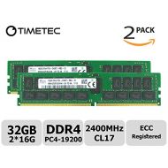 Timetec Hynix 32GB Kit (2x16GB) DDR4 2400MHz PC4-19200 Registered ECC 1.2V CL17 2Rx4 Dual Rank 288 Pin RDIMM Server Memory RAM Module Upgrade (32GB Kit (2x16GB))