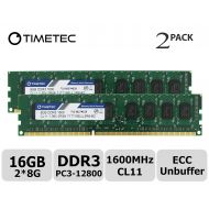 Timetec Hynix IC 32GB Kit(4x8GB) DDR3L 1600MHz PC3-12800 Unbuffered ECC 1.35V CL11 2Rx8 Dual Rank 240 Pin UDIMM Server Memory Ram Module Upgrade (32GB Kit(4x8GB))