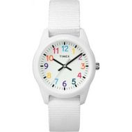 Timex Girls Time Machines Analog Resin White Elastic Fabric Strap Watch by Timex Kids