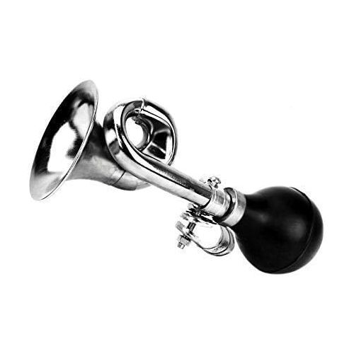  Timoo Bike Horn for Adults Classic Bugle Horn Metal Squeeze Clown Horn for Golf Cart, Fits All Bicycle Handle Bar, Loud Sounds