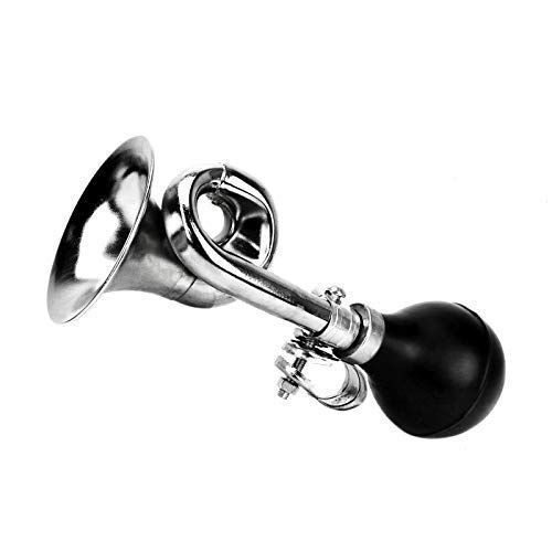  Timoo Bike Horn for Adults Classic Bugle Horn Metal Squeeze Clown Horn for Golf Cart, Fits All Bicycle Handle Bar, Loud Sounds