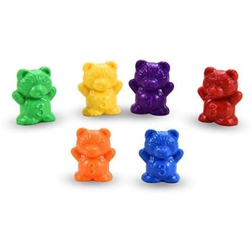  [아마존베스트]Timoo Colored Counting Bears, 60 PCS Color Sorting Bears (Green & Purple & Blue & Orange & Red & Yellow)