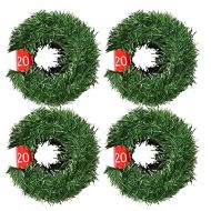 Timoo 80 Ft Christmas Garland Greenery 4 Strands Green Garland Christmas Artificial Pine Garland Soft Garland Holiday Garland Greenery Christmas Greenery Decorations for Stair Fire