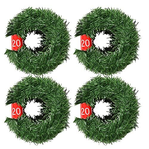  Timoo 80 Ft Christmas Garland Greenery 4 Strands Green Garland Christmas Artificial Pine Garland Soft Garland Holiday Garland Greenery Christmas Greenery Decorations for Stair Fire