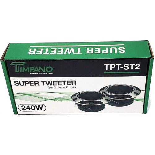  [아마존베스트]Timpano Audio 2 x Timpano TPT-ST2 4 Super Loud Tweeters Silver Titanium Bullet 480 Watts