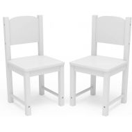 [아마존베스트]Timy Toddler Wooden Chair Pair, White Kids Furniture for Eating, Reading, Playing 2 Pack