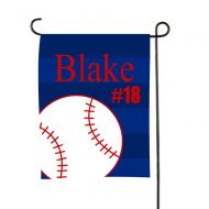 TinTreeGifts Personalized Garden Flag - Custom monogram Yard Flag Baseball