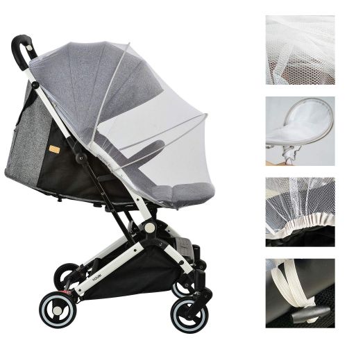  Mosquito Net for Stroller, Tinabless Infant Bug Net Perfect Fit for Strollers, Car Seats, Bassinets and Carriers, Baby Mosquito Net (White)