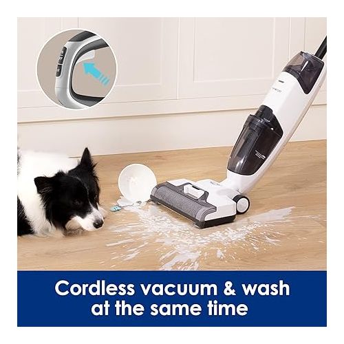  Tineco iFLOOR 2 Complete Cordless Wet Dry Vacuum Floor Cleaner and Mop, One-Step Cleaning for Hard Floors, Great for Sticky Messes and Pet Hair