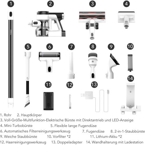  Tineco S12 Akku-Staubsauger, Smarter Stabstaubsauger, Smarte Saugfunktion, Digitales Anzeigefenster, App-Bedienung, bis zu 22 KPa Saugleistung, Teppiche und harte Boeden