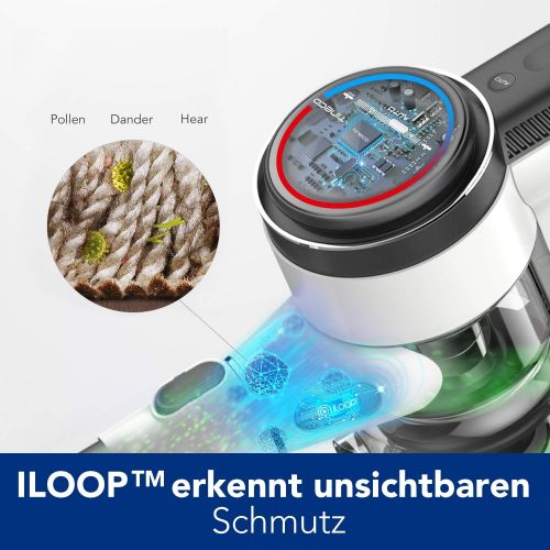  Tineco S12 Akku-Staubsauger, Smarter Stabstaubsauger, Smarte Saugfunktion, Digitales Anzeigefenster, App-Bedienung, bis zu 22 KPa Saugleistung, Teppiche und harte Boeden