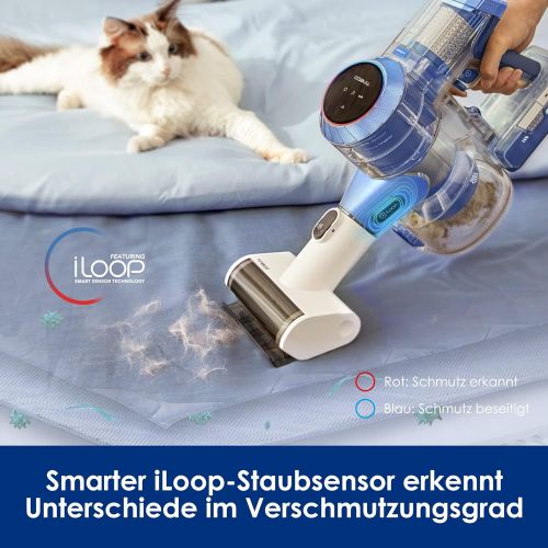  [아마존베스트]Tineco S11 Series Smart Battery Vacuum Cleaner, Smart Suction Function, Perfect for Hard Floors, Carpet and Pet Hair Cleaning, blue