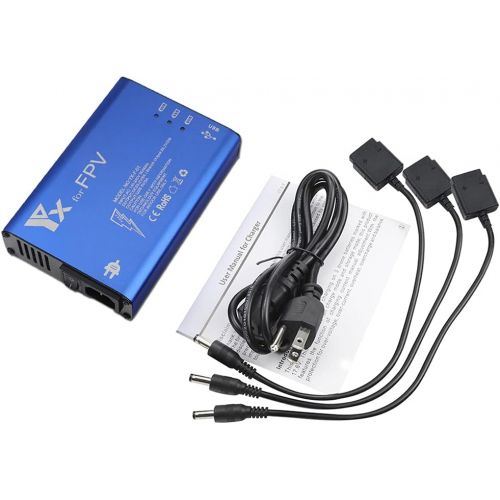  Tineer 5-in-1 Multi Battery Charger Rapid Battery Charging Hub Adapter for DJI FPV Drone and Batteries Accessory