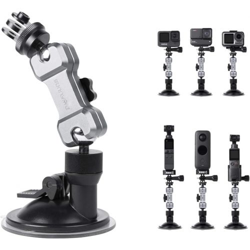  Tineer Universal Camera Suction Cup Car Mount Bracket, Full Rotation Camera Vehicle Holder for Osmo Pocket 2/GoPro/Insta360 One X2/Osmo Action/Osmo Pocket/Insta360/Fimi Palm Other