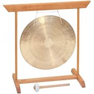 [아마존베스트]Tingsha Gong Diameter 55 cm with Wooden Stand Beech and Clapper