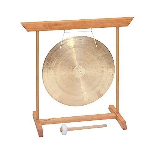  [아마존베스트]Tingsha Gong Diameter 55 cm with Wooden Stand Beech and Clapper