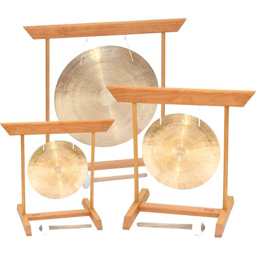  [아마존베스트]Tingsha Gong Diameter 55 cm with Wooden Stand Beech and Clapper