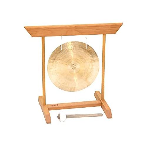  [아마존베스트]Tingsha Feng Gong Wind Gong/Diameter 45cm with Wooden Stand, Beech