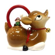 Tinsel Town Retro Reindeer and Elf Christmas Teapot