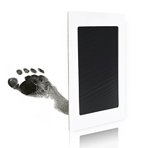  [아마존베스트]Tiny Gifts Clean Touch Ink Pad for Baby Handprints and Footprints  Inkless Infant Hand & Foot Stamp  Safe for Babies, Doesn’t Touch Skin  Perfect Family Memory or Gift  2 Uses, Black Prin