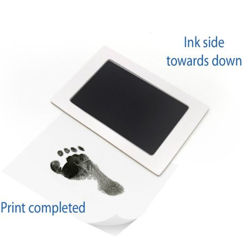  [아마존베스트]Tiny Gifts Clean Touch Ink Pad for Baby Handprints and Footprints  Inkless Infant Hand & Foot Stamp  Safe for Babies, Doesn’t Touch Skin  Perfect Family Memory or Gift  2 Uses, Black Prin