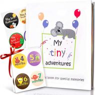 [아마존베스트]Tiny Gifts Baby Memory Book  First 5 Years Photo Album, Journal & Scrapbook + 28 FREE Monthly & Milestone Stickers. Modern Baby Shower Gift for Girl or Boy. 54 Pages + Gift Box & Keepsake En