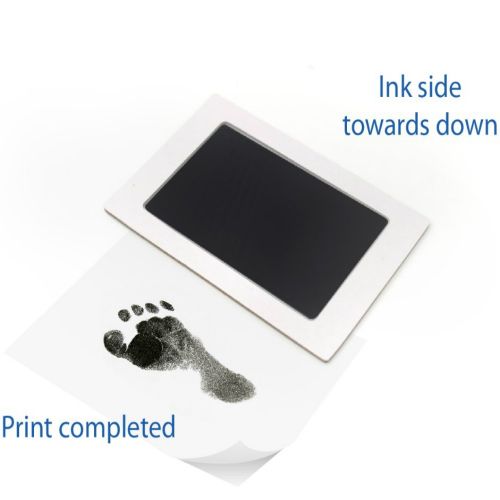  Tiny Gifts Large Clean Touch Ink Pad for Baby Handprints and Footprints  Inkless Infant Hand & Foot Stamp  Safe for Babies, Doesn’t Touch Skin  Perfect Family Memory or Gift, Black Print K