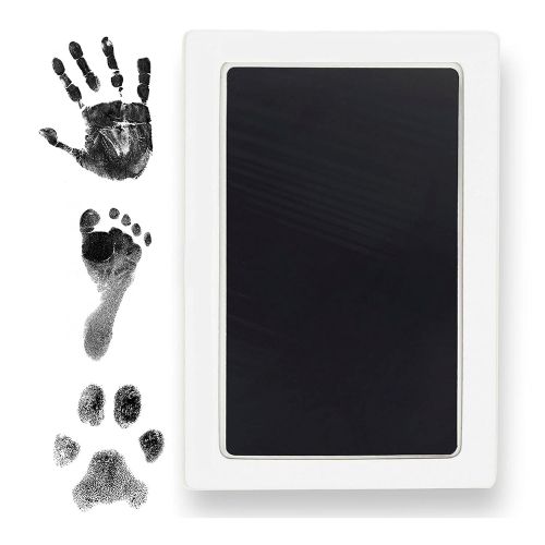  Tiny Gifts Large Clean Touch Ink Pad for Baby Handprints and Footprints  Inkless Infant Hand & Foot Stamp  Safe for Babies, Doesn’t Touch Skin  Perfect Family Memory or Gift, Black Print K