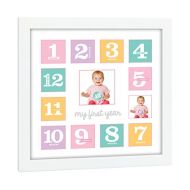 [아마존베스트]Tiny Ideas Babys First Year Keepsake Picture Photo Frame, First Year by Month, Newborn Baby Registry Must Haves, Baby Shower Gift