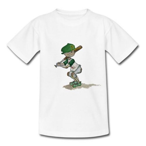  Toddler Oakland Athletics Tiny Turnip White Slugger T-Shirt