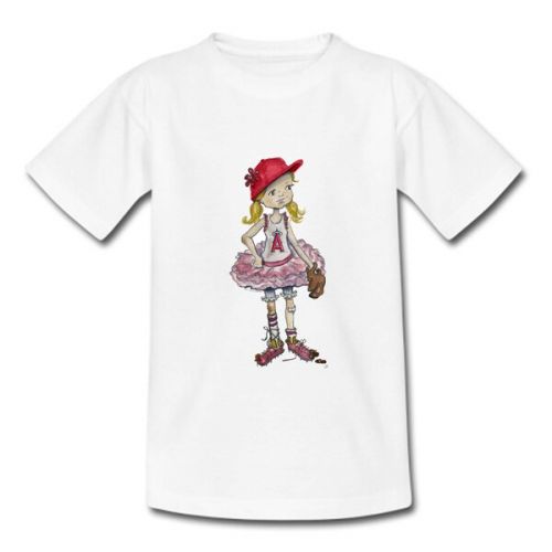  Girls Toddler Los Angeles Angels Tiny Turnip Babes White T-Shirt