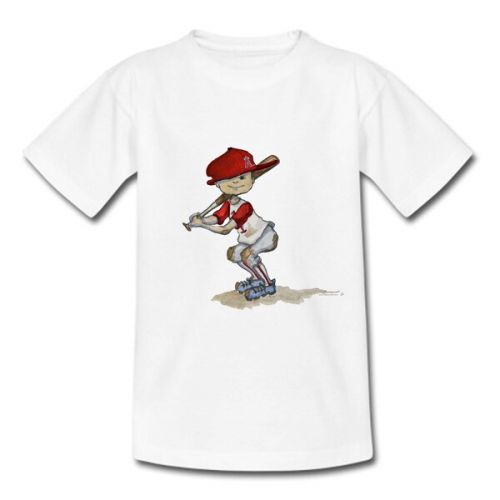  Youth Los Angeles Angels Tiny Turnip White Slugger T-Shirt