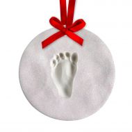 Tiny Ideas Baby Glitter Hand or Footprint Ornament Keepsake, No Bake, Creative Gift to Celebrate Newborn