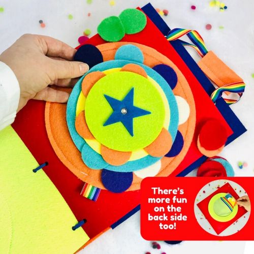  Mandala Builder Quiet Book Page for TinyFeats Activity Book - Best Preschool Educational Toys for Math and Art- Mindfulness Toy for Kids