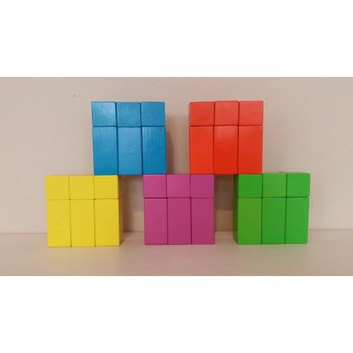  TinyFingerZone Wooden Magnetic Building Blocks 30 piece kit