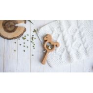 /Etsy Rattle with Bell. Organic Wooden Teething Toy. Horse Rattle. Natural Wooden Toy. Eco Friendly Infant Toy. Newborn gift.