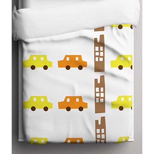  Tinytweets Cars In The City BabyToddler Duvet Cover Available In Organic And Kona Cotton