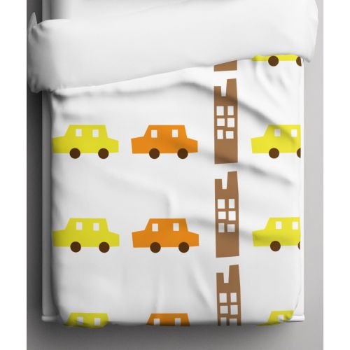  Tinytweets Cars In The City BabyToddler Duvet Cover Available In Organic And Kona Cotton