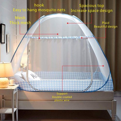  [아마존베스트]Tinyuet Mosquito Net, Bed Tent Pop up Mosquito Net for Bed,Bed Canopy Baby Mosquito Nets Trip Insect Fly...