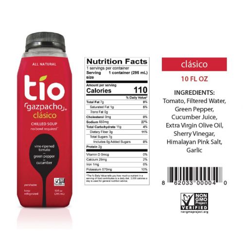  Tio Gazpacho All-Natural Chilled Soup, Variety Pack, 10oz (Pack of 12)