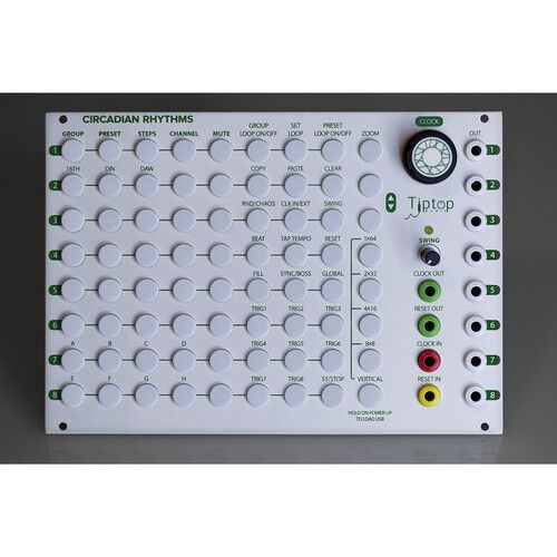  TipTop Audio Circadian Rhythms Performance Sequencer Eurorack Module (36 HP, White)