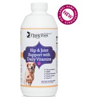 Tippy Toes Pet Boutique Liquid Glucosamine MSM For Dogs with Daily MultiVitamins Safe & Natural Hip and Joint Supplement - Aids Mobility and Arthritis HUGE 32oz bottle USA Made