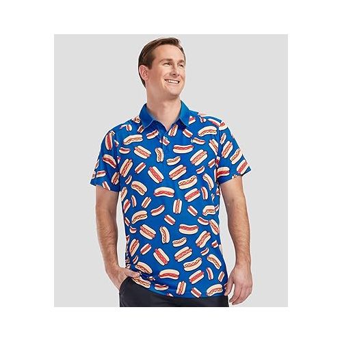  Tipsy Elves Golf Shirts for Men - Performance Athletic Fit Men's Golf Polo Shirts for Men