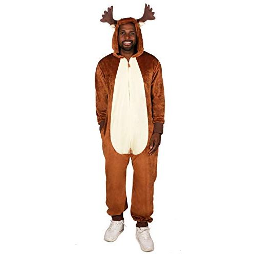  할로윈 용품Tipsy Elves’ Men’s Moose Costume - Brown Forest Animal Halloween Jumpsuit