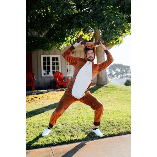  할로윈 용품Tipsy Elves’ Men’s Moose Costume - Brown Forest Animal Halloween Jumpsuit