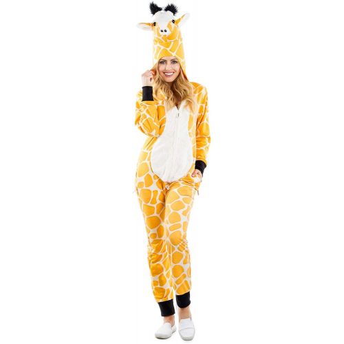  할로윈 용품Tipsy Elvess Womens Giraffe Costume - Cute Brown Animal Halloween Jumpsuit