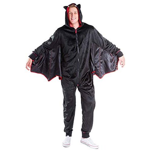  할로윈 용품Tipsy Elves Mens Bat Costume - Black Flying Animal Halloween Jumpsuit